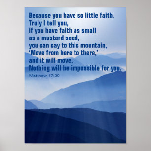 Anpassad tro inspirerande bibelvers  poster