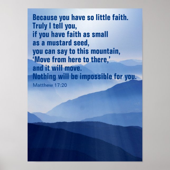 Anpassad tro inspirerande bibelvers  poster (Framsidan)