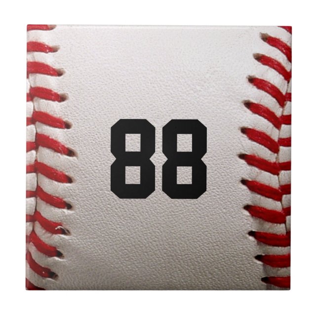 Anpassad tröjnummer Baseballspelardesign Kakelplatta (Framsidan)