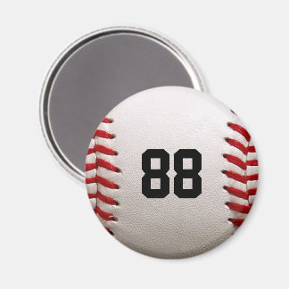 Anpassad tröjnummer baseballspelardesign magnet