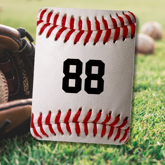Anpassad tröjnummer Baseballspelardesign Magnet (Skapare uppladdad)