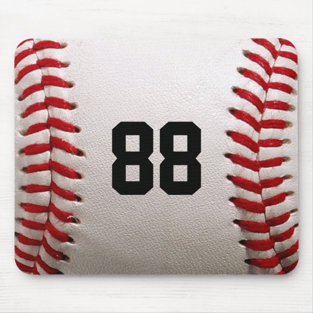 Anpassad tröjnummer Baseballspelardesign Musmatta (Framsidan)