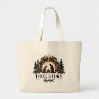 Anpassad True Story Jul Totebag Jumbo Tygkasse
