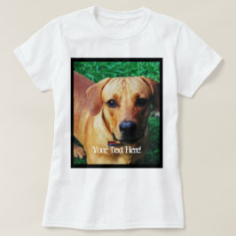 Anpassad tryckt foto och text t shirt
