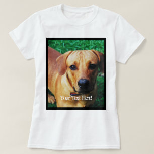 Anpassad tryckt foto och text t shirt