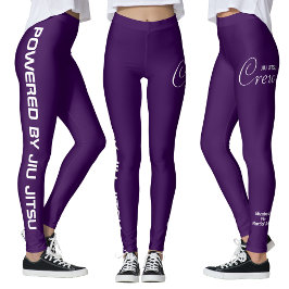 Anpassad tryckt Jiu Jitsu Crew lila spats Leggings