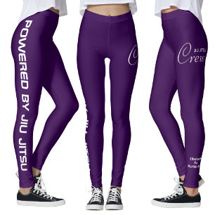 Anpassad tryckt Jiu Jitsu Crew lila spats Leggings