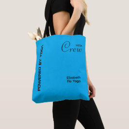 Anpassad tryckt Yoga Crew Azure Blue Tygkasse