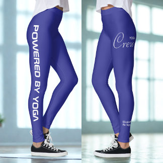 Anpassad tryckt yoga för kvinnor djupblå leggings