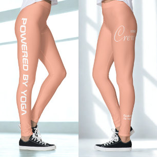 Anpassad tryckt yoga-tröja färsk persika leggings