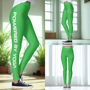 Anpassad tryckt yoga-tröja Kelly Green Leggings