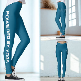 Anpassad tryckt yoga-tröja Ocean Blue Leggings