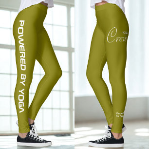 Anpassad tryckt yoga-tröja Oliv Leggings