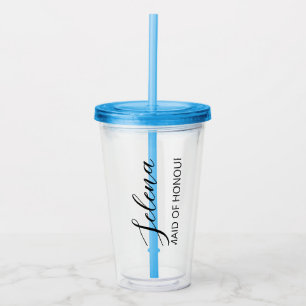 Anpassad tubblare/ Bridesmaid Gift/ Iced Coffee Take Away Mugg