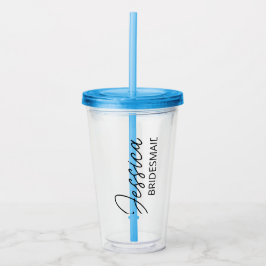 Anpassad tubblare/ Bridesmaid Gift/ Iced Coffee Take Away Mugg
