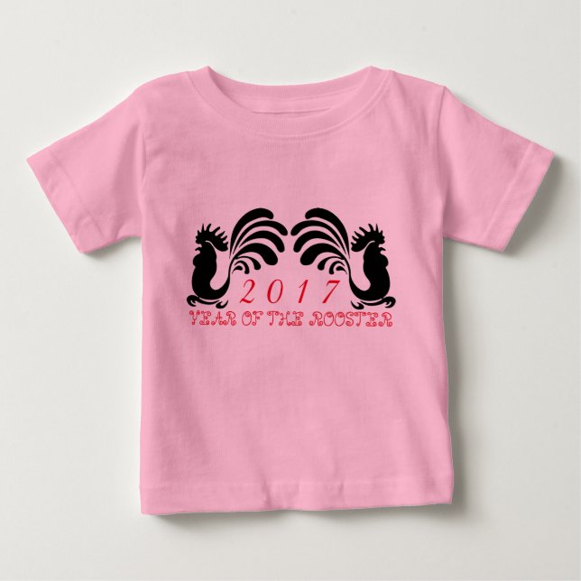 Anpassad Tupp År 2017 Småbarn Flick T-shirt (Framsida)