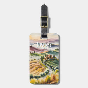 Anpassad Tuscany Rullande kullar Akvarell Resa Bagagebricka