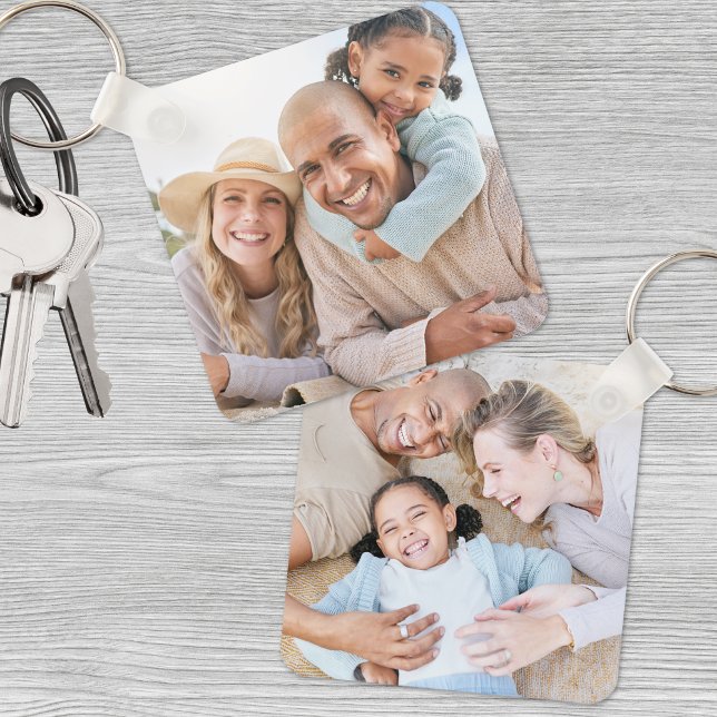 Anpassad två foto dubbelsidig nyckelring (Custom Two Photo Double Sided keychain)