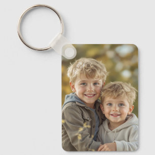 Anpassad tvåfoto dubbelsidig aluminiumnyckelring nyckelring