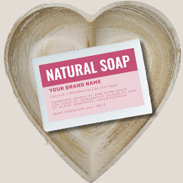 Anpassad tvålförpackning ingredienser etikett