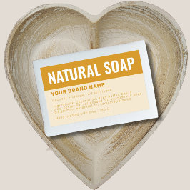 Anpassad tvålförpackning ingredienser etikett