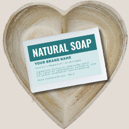 Anpassad tvålförpackning ingredienser etikett