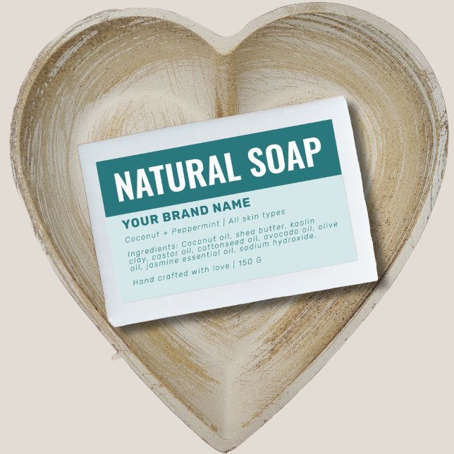 Anpassad tvålförpackning ingredienser etikett (Skapare uppladdad)