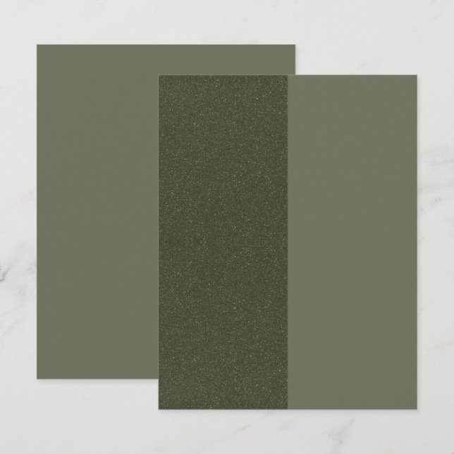 Anpassad tvåtons Mossgrön Platt Rädda Datum-Kort Spara Datumet (Fram/baksida)