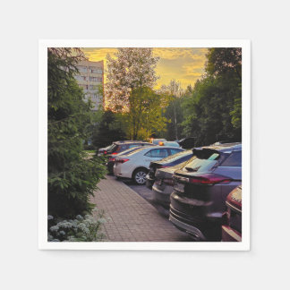 Anpassad Twilight Urban Mood Cocktail Pappersserve Pappersservett