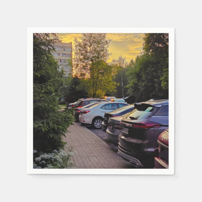 Anpassad Twilight Urban Mood Cocktail Pappersserve Pappersservett (Framsidan)