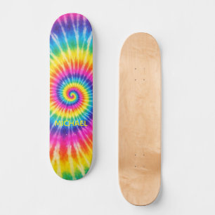 Anpassad Tye-Dye Retro Färgrik Unisex Lägg Till Na Mini Skateboard Bräda 18,5 Cm