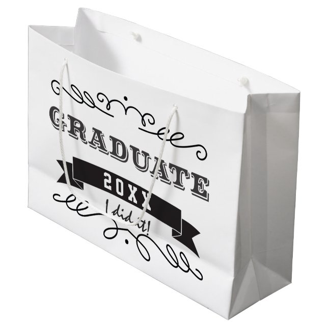 Anpassad typografi Graduate Scroll sigill (Framsidan Vinklad)