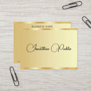 Anpassad typografi manus guld look professionell visitkort