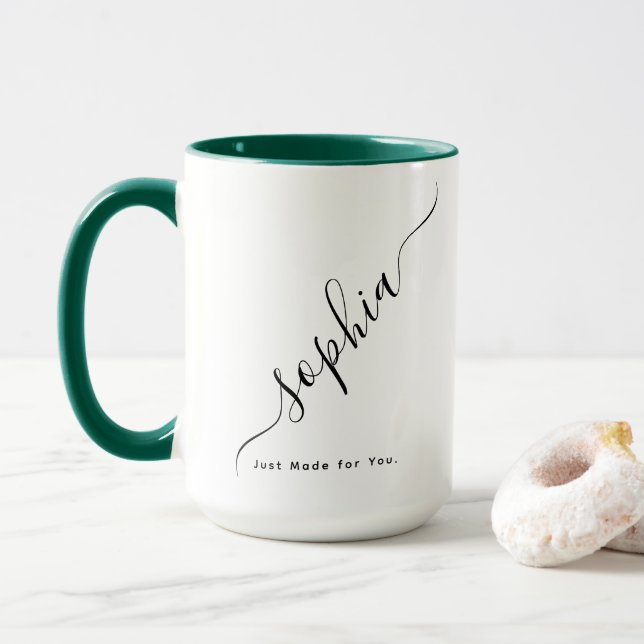Anpassad typografi Namn Kaffe Mugg (Med munk)