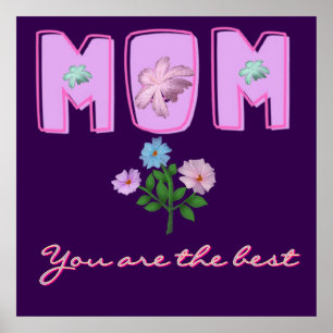 Anpassad typografidesign för mamma,  poster