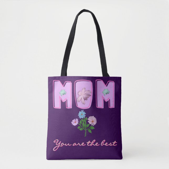 Anpassad typografidesign för mamma,  tygkasse (Framsida)