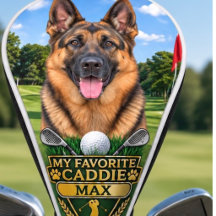 Anpassad tysk schäferhund foto golf huvudskydd