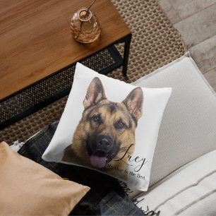 Anpassad Tysk Schäferhund Foto Personlig Kudde