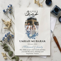 Anpassad Umrah Mubarak Fotokort Personlig Islam