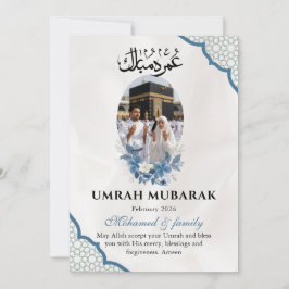 Anpassad Umrah Mubarak Inbjudan Fotokort Islamisk