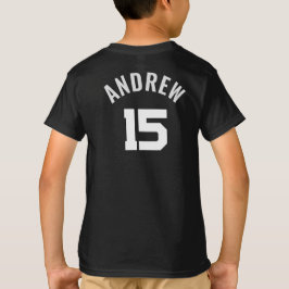 Anpassad ungdomssportslag med spelarens nummer t shirt