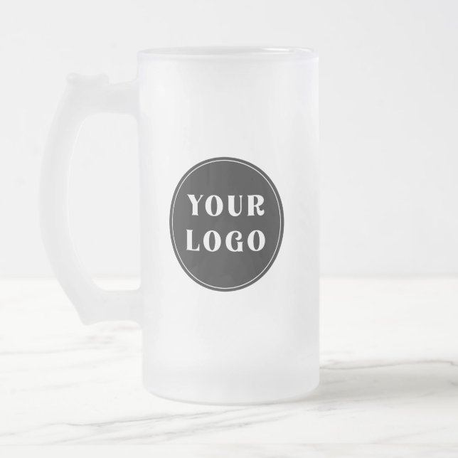 anpassad, unik, snygg & minimalistisk frostat ölglas (Vänster)