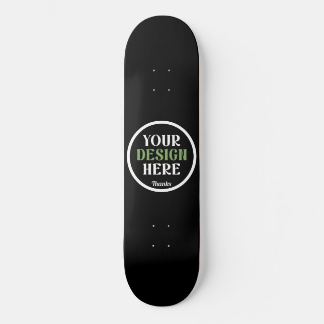 anpassad, unik, snygg & minimalistisk hershey®'s k mini skateboard bräda 18,5 cm (Framsida)