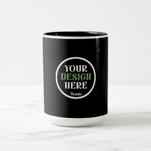 anpassad, unik, snygg & minimalistisk Två-Tonad mugg