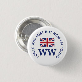 Anpassad Union Jack MONOGRAM Knapp