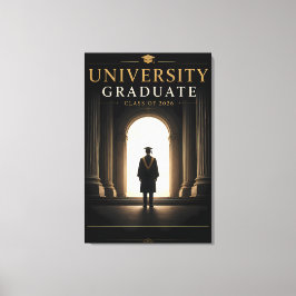 Anpassad universitetsutexaminerad klass 2026 canvastryck