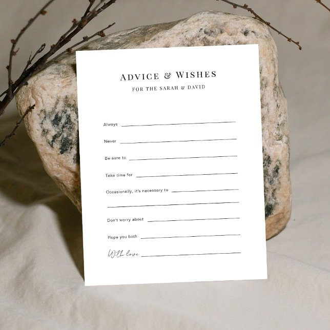 Anpassad uppmaning Bröllopsråd och önskningar kort (Skapare uppladdad)