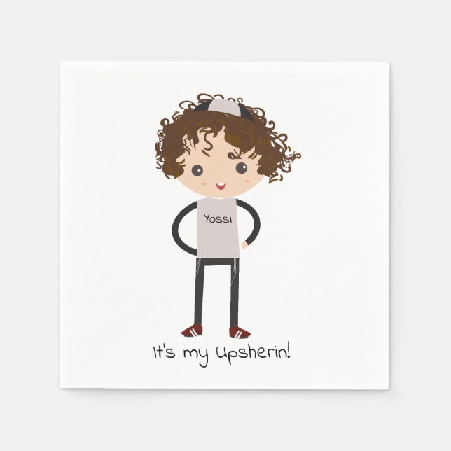 Anpassad Upsherin Napkin Pappersservett (Framsidan)