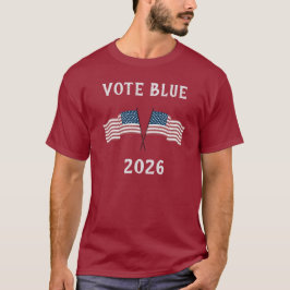 Anpassad USA-flagga Rösta Blått T Shirt