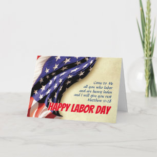 Anpassad USA flagga-skript för LYCKLIG LABOR DAY Kort